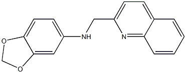 N-(quinolin-2-ylmethyl)-2H-1,3-benzodioxol-5-amine,,结构式