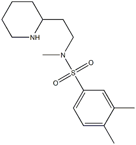 N,3,4-trimethyl-N-[2-(piperidin-2-yl)ethyl]benzene-1-sulfonamide Structure