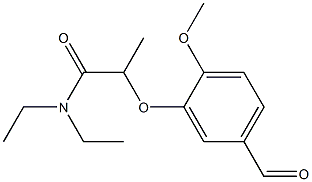 N,N-diethyl-2-(5-formyl-2-methoxyphenoxy)propanamide 结构式