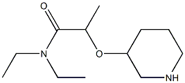 N,N-diethyl-2-(piperidin-3-yloxy)propanamide Struktur