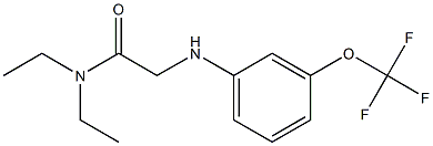 N,N-diethyl-2-{[3-(trifluoromethoxy)phenyl]amino}acetamide,,结构式