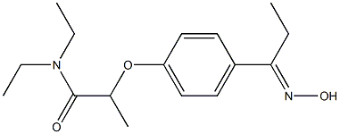 N,N-diethyl-2-{4-[1-(hydroxyimino)propyl]phenoxy}propanamide,,结构式