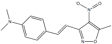 N,N-dimethyl-N-{4-[(E)-2-(5-methyl-4-nitroisoxazol-3-yl)vinyl]phenyl}amine Struktur