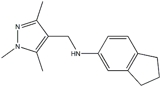 N-[(1,3,5-trimethyl-1H-pyrazol-4-yl)methyl]-2,3-dihydro-1H-inden-5-amine,,结构式