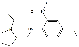 N-[(1-ethylpyrrolidin-2-yl)methyl]-4-methoxy-2-nitroaniline Struktur