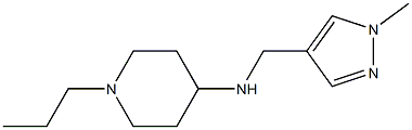N-[(1-methyl-1H-pyrazol-4-yl)methyl]-1-propylpiperidin-4-amine,,结构式