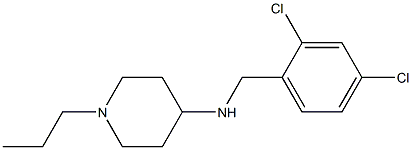 N-[(2,4-dichlorophenyl)methyl]-1-propylpiperidin-4-amine,,结构式