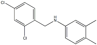 N-[(2,4-dichlorophenyl)methyl]-3,4-dimethylaniline 结构式