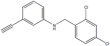 N-[(2,4-dichlorophenyl)methyl]-3-ethynylaniline 化学構造式