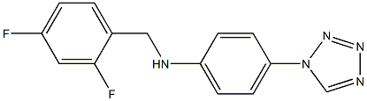 N-[(2,4-difluorophenyl)methyl]-4-(1H-1,2,3,4-tetrazol-1-yl)aniline 结构式
