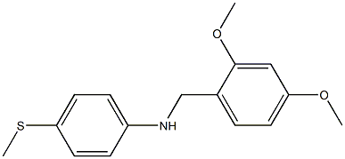 N-[(2,4-dimethoxyphenyl)methyl]-4-(methylsulfanyl)aniline Structure