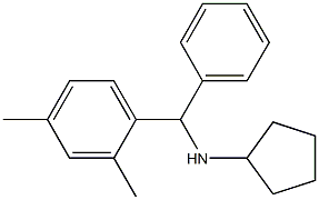 N-[(2,4-dimethylphenyl)(phenyl)methyl]cyclopentanamine Structure