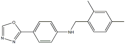 N-[(2,4-dimethylphenyl)methyl]-4-(1,3,4-oxadiazol-2-yl)aniline Struktur