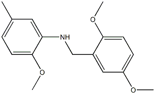 N-[(2,5-dimethoxyphenyl)methyl]-2-methoxy-5-methylaniline Structure