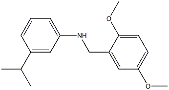 N-[(2,5-dimethoxyphenyl)methyl]-3-(propan-2-yl)aniline,,结构式