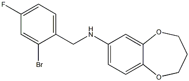 N-[(2-bromo-4-fluorophenyl)methyl]-3,4-dihydro-2H-1,5-benzodioxepin-7-amine Structure