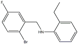 N-[(2-bromo-5-fluorophenyl)methyl]-2-ethylaniline Structure