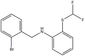 N-[(2-bromophenyl)methyl]-2-[(difluoromethyl)sulfanyl]aniline