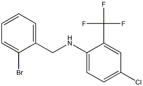 N-[(2-bromophenyl)methyl]-4-chloro-2-(trifluoromethyl)aniline Struktur