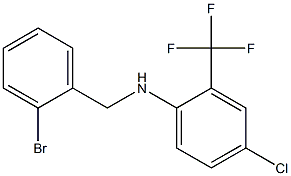 N-[(2-bromophenyl)methyl]-4-chloro-2-(trifluoromethyl)aniline 结构式