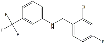N-[(2-chloro-4-fluorophenyl)methyl]-3-(trifluoromethyl)aniline Struktur