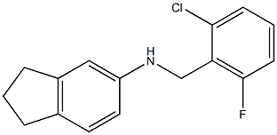 N-[(2-chloro-6-fluorophenyl)methyl]-2,3-dihydro-1H-inden-5-amine Structure
