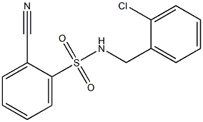 N-[(2-chlorophenyl)methyl]-2-cyanobenzene-1-sulfonamide 结构式