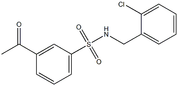 N-[(2-chlorophenyl)methyl]-3-acetylbenzene-1-sulfonamide Structure