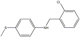 N-[(2-chlorophenyl)methyl]-4-(methylsulfanyl)aniline,,结构式