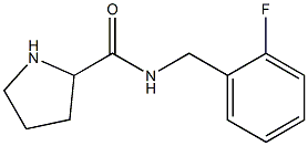 N-[(2-fluorophenyl)methyl]pyrrolidine-2-carboxamide,,结构式