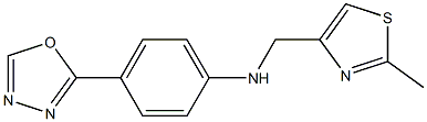  N-[(2-methyl-1,3-thiazol-4-yl)methyl]-4-(1,3,4-oxadiazol-2-yl)aniline