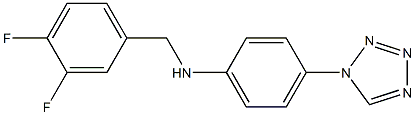 N-[(3,4-difluorophenyl)methyl]-4-(1H-1,2,3,4-tetrazol-1-yl)aniline 化学構造式