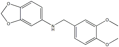 N-[(3,4-dimethoxyphenyl)methyl]-2H-1,3-benzodioxol-5-amine Structure