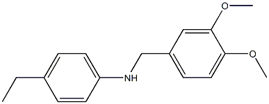 N-[(3,4-dimethoxyphenyl)methyl]-4-ethylaniline,,结构式