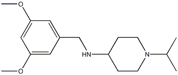 N-[(3,5-dimethoxyphenyl)methyl]-1-(propan-2-yl)piperidin-4-amine,,结构式