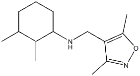 N-[(3,5-dimethyl-1,2-oxazol-4-yl)methyl]-2,3-dimethylcyclohexan-1-amine Struktur