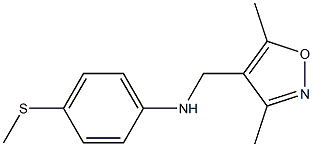 N-[(3,5-dimethyl-1,2-oxazol-4-yl)methyl]-4-(methylsulfanyl)aniline Struktur