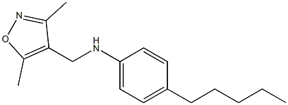 N-[(3,5-dimethyl-1,2-oxazol-4-yl)methyl]-4-pentylaniline Structure