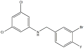 N-[(3-bromo-4-fluorophenyl)methyl]-3,5-dichloroaniline Structure