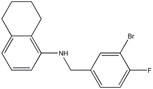 N-[(3-bromo-4-fluorophenyl)methyl]-5,6,7,8-tetrahydronaphthalen-1-amine,,结构式