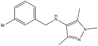 N-[(3-bromophenyl)methyl]-1,3,5-trimethyl-1H-pyrazol-4-amine 结构式