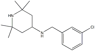 N-[(3-chlorophenyl)methyl]-2,2,6,6-tetramethylpiperidin-4-amine 结构式