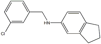 N-[(3-chlorophenyl)methyl]-2,3-dihydro-1H-inden-5-amine 结构式