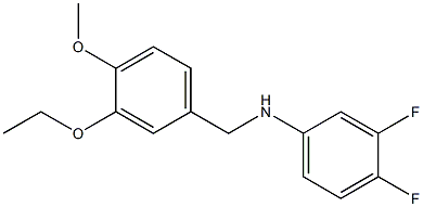 N-[(3-ethoxy-4-methoxyphenyl)methyl]-3,4-difluoroaniline Structure