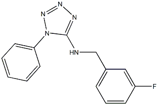 N-[(3-fluorophenyl)methyl]-1-phenyl-1H-1,2,3,4-tetrazol-5-amine Struktur