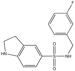 N-[(3-fluorophenyl)methyl]-2,3-dihydro-1H-indole-5-sulfonamide Structure