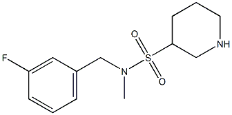 N-[(3-fluorophenyl)methyl]-N-methylpiperidine-3-sulfonamide