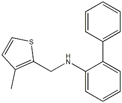 N-[(3-methylthiophen-2-yl)methyl]-2-phenylaniline,,结构式