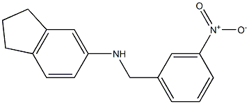 N-[(3-nitrophenyl)methyl]-2,3-dihydro-1H-inden-5-amine 结构式