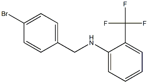 N-[(4-bromophenyl)methyl]-2-(trifluoromethyl)aniline Structure